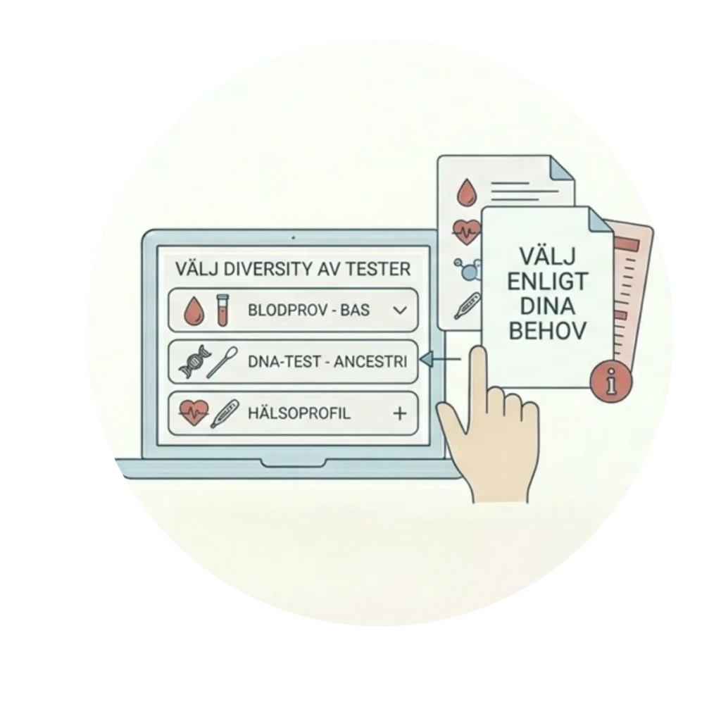 Välj test