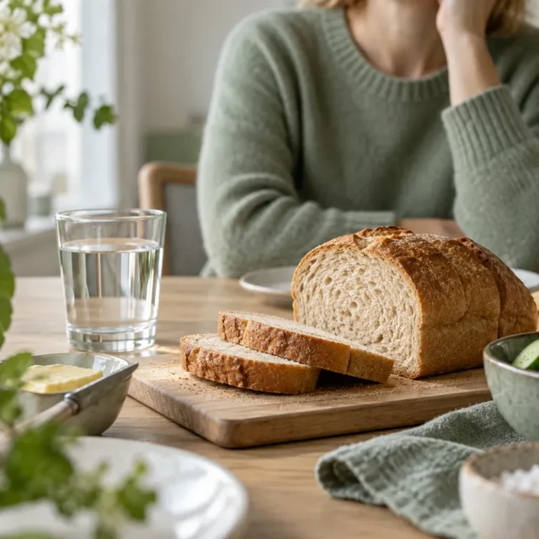 Bröd på ett frukostbord inför utredning med celiakiprov