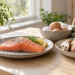Lax, ägg och svamp som källor till D-vitamin